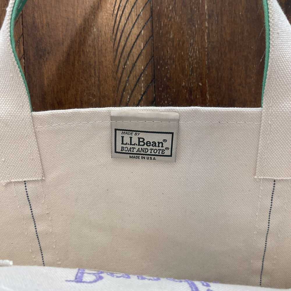 L.L. Bean Vtg LL Bean Boat and Tote Teal USA Canv… - image 5