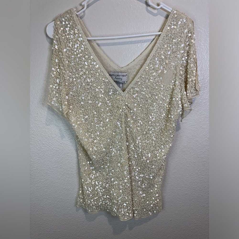 Vintage Papell Boutique Women’s Sequin Beaded Spl… - image 2