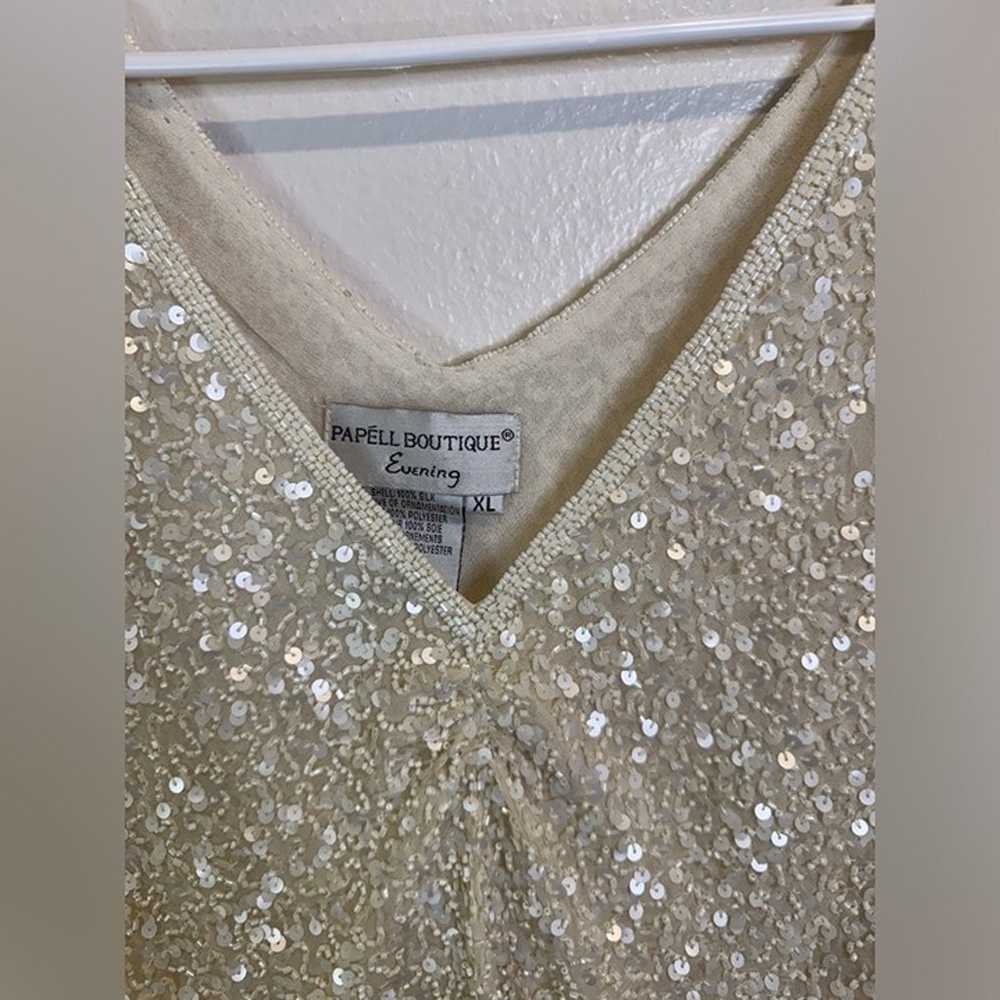 Vintage Papell Boutique Women’s Sequin Beaded Spl… - image 3