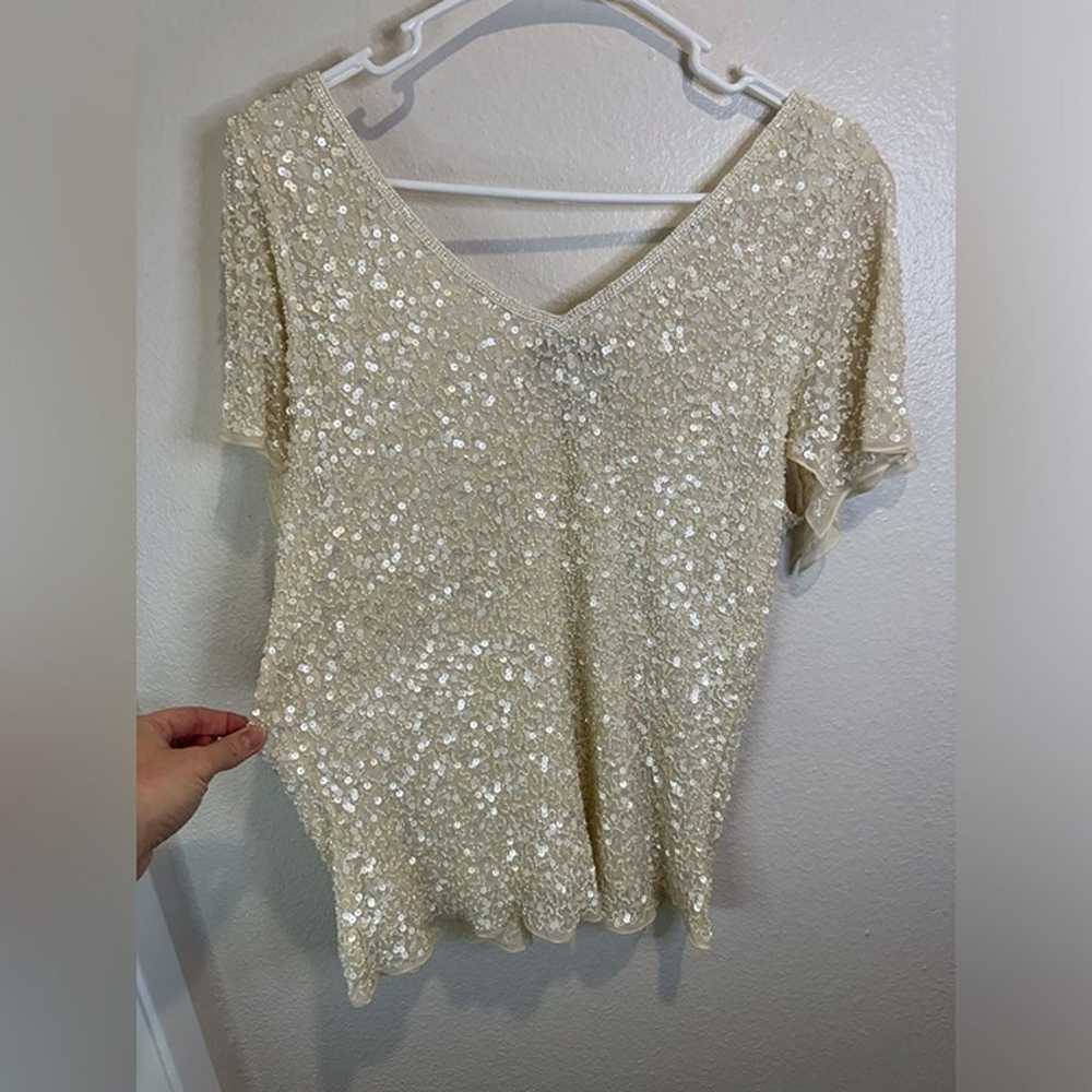 Vintage Papell Boutique Women’s Sequin Beaded Spl… - image 5