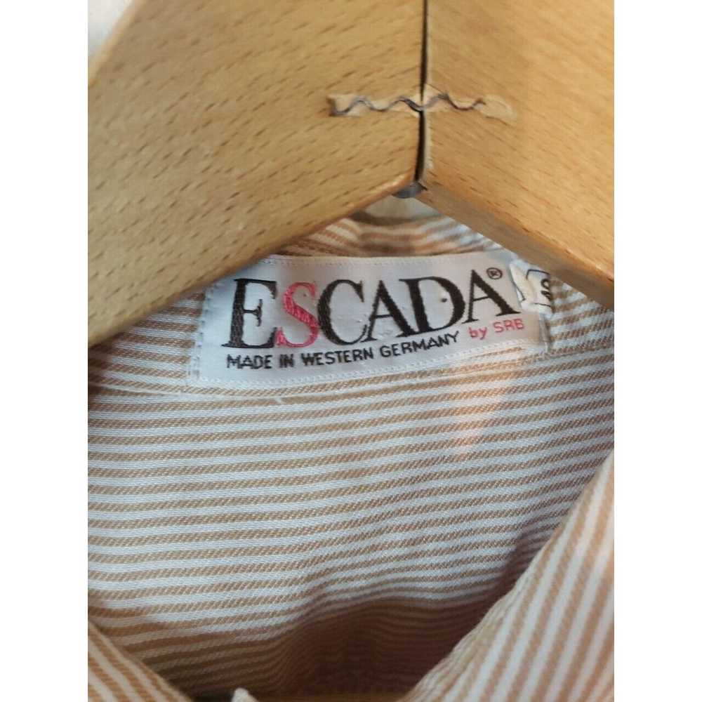 ESCADA VINTAGE Button Up Dress Shirt SIZE 40 12-1… - image 4