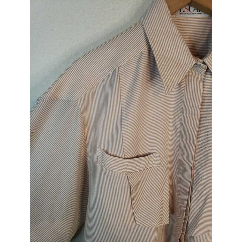 ESCADA VINTAGE Button Up Dress Shirt SIZE 40 12-1… - image 7