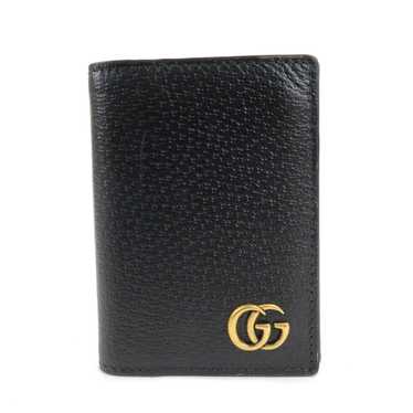 GUCCI GG Marmont Leather Bi-fold Card Case Black … - image 1