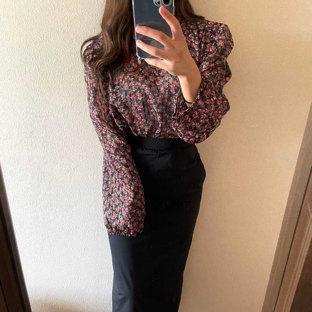 Vintage floral blouse, 90's 80's - image 2