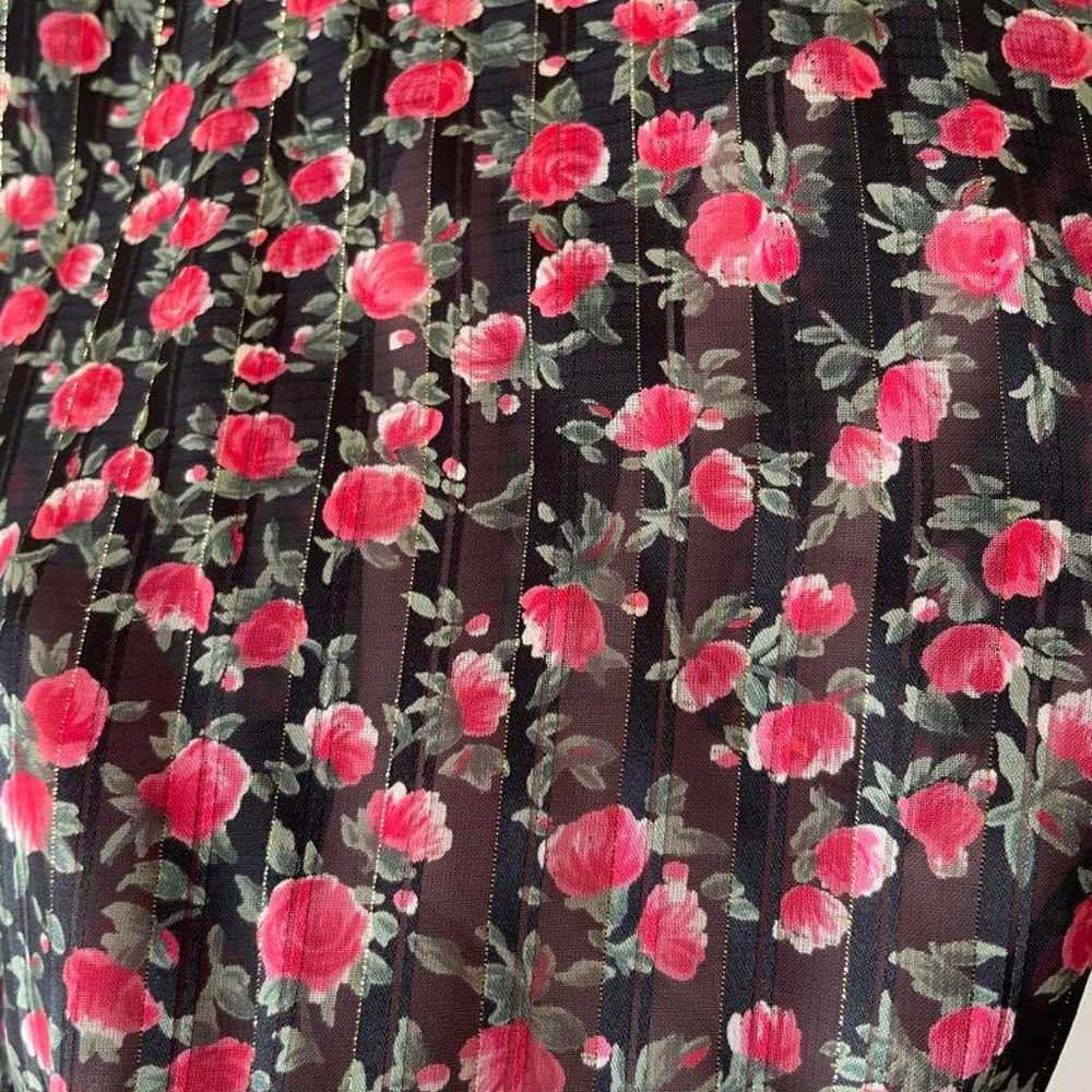 Vintage floral blouse, 90's 80's - image 7