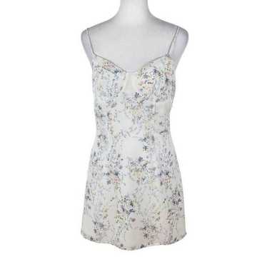 Superdown Floral Mini Corset Dress with Open Back 