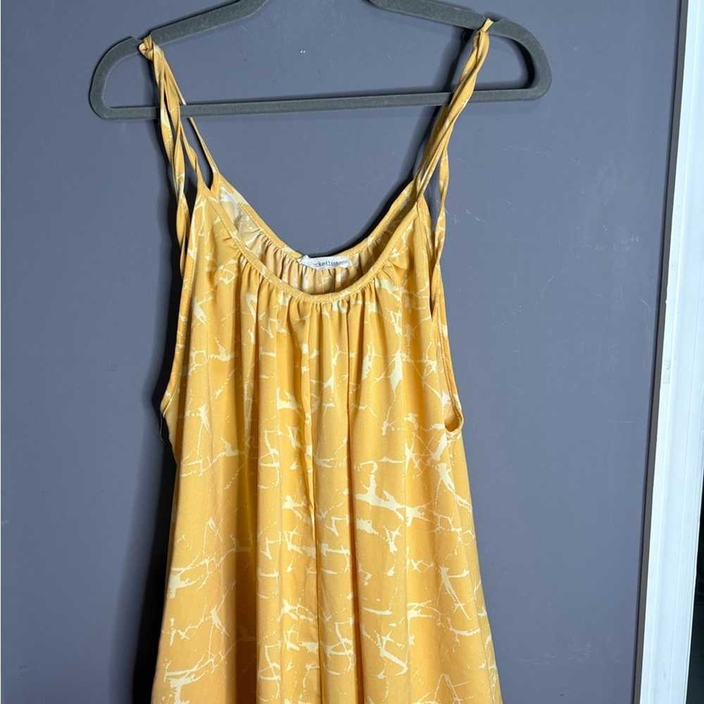 Bucket List Yellow Strappy Jumpsuit With Pockets … - image 7