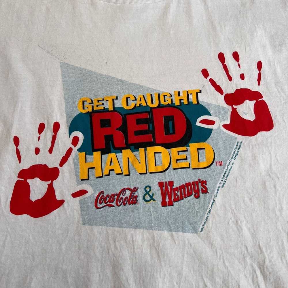 Jerzees Vintage 2002 Wendys Coca-Cola Caught Red … - image 2