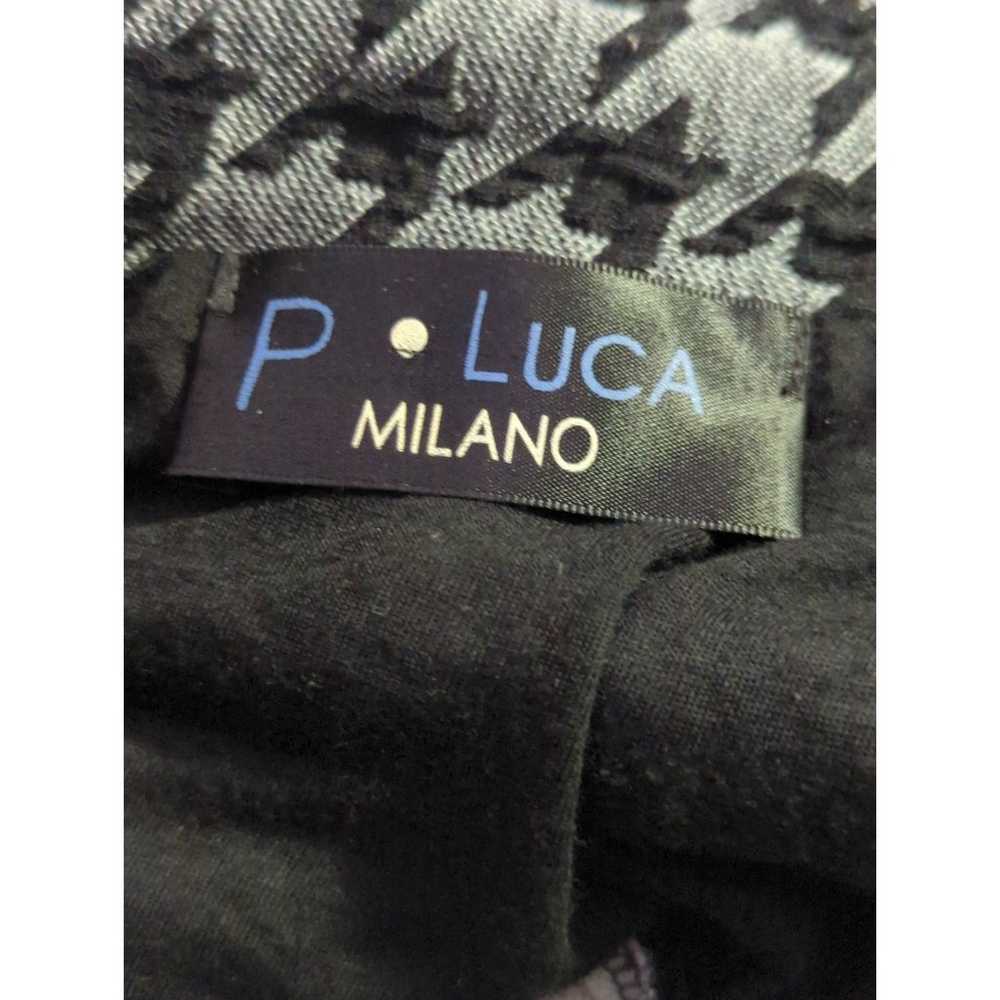 P. Luca Milano Dress Woman's Large Gray Black Hou… - image 8