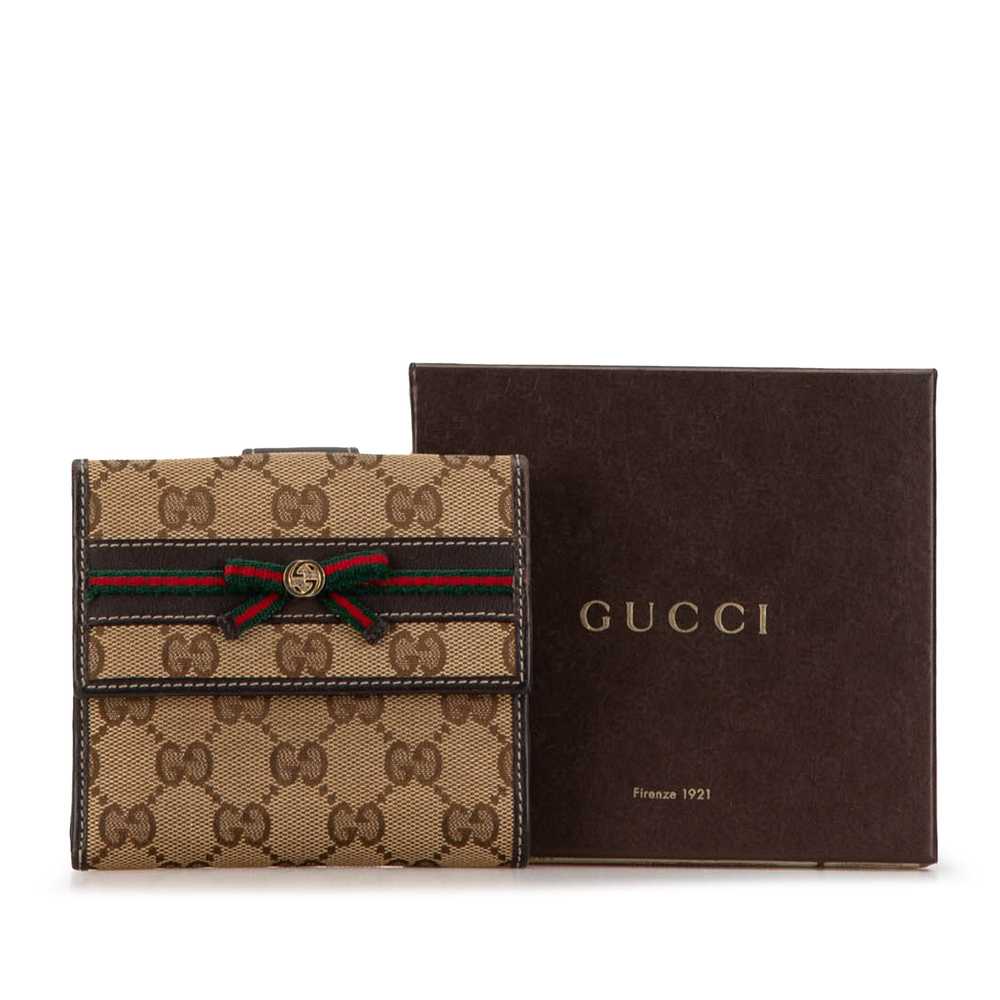 Brown Gucci GG Canvas Princy Compact Wallet - image 10