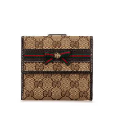 Brown Gucci GG Canvas Princy Compact Wallet - image 1