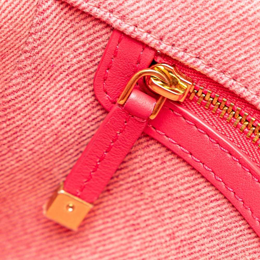 Pink Dior Medium Denim Macrocannage Caro Bag - image 8