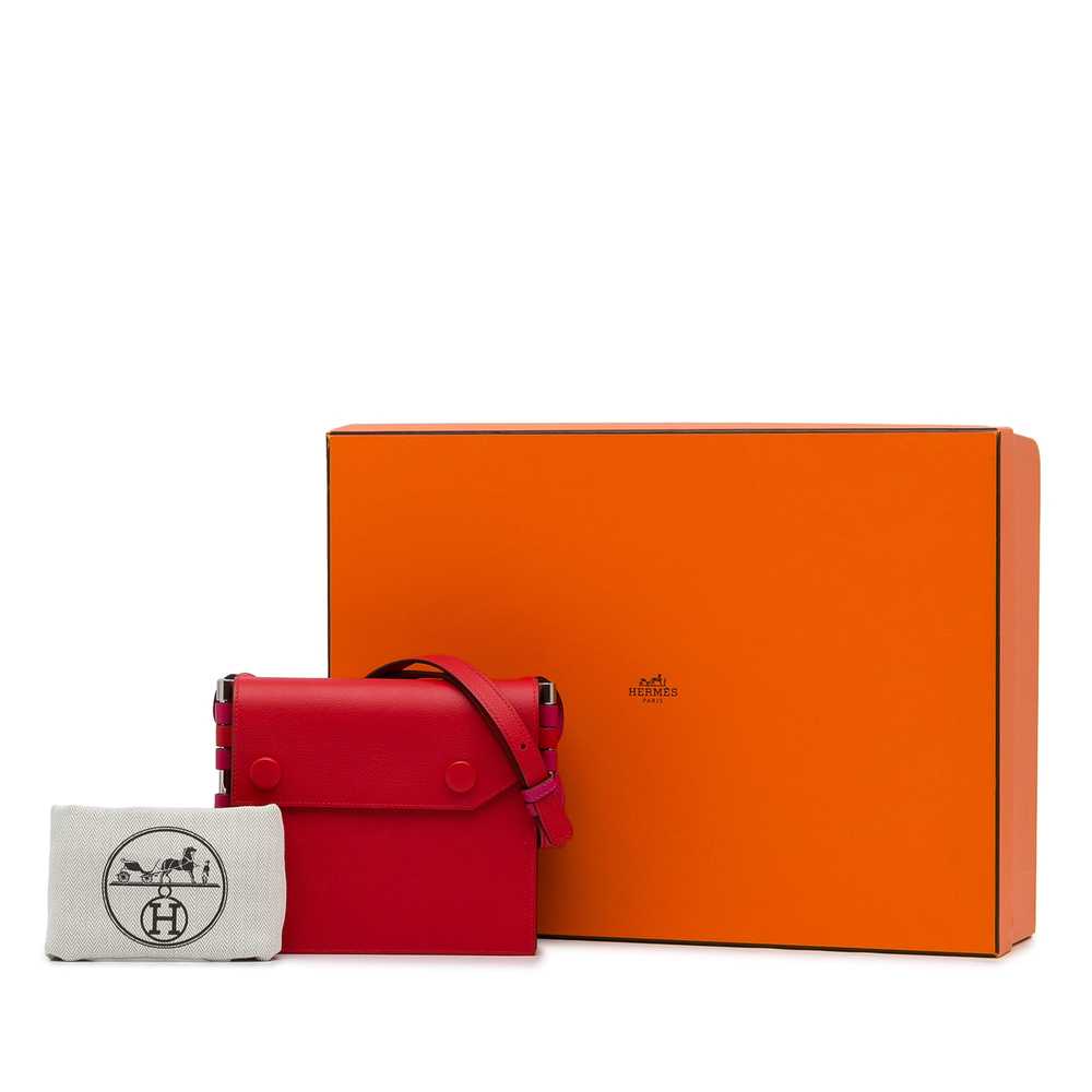 Red Hermès Evercolor Twins Crossbody Bag - image 10