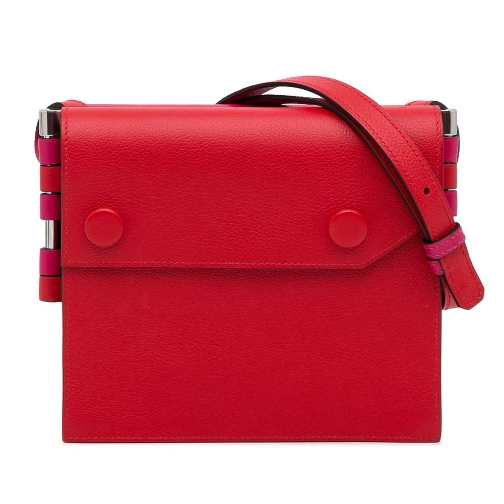 Red Hermès Evercolor Twins Crossbody Bag - image 1