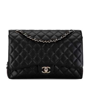 Black Chanel Maxi Classic Caviar Double Flap Shoul