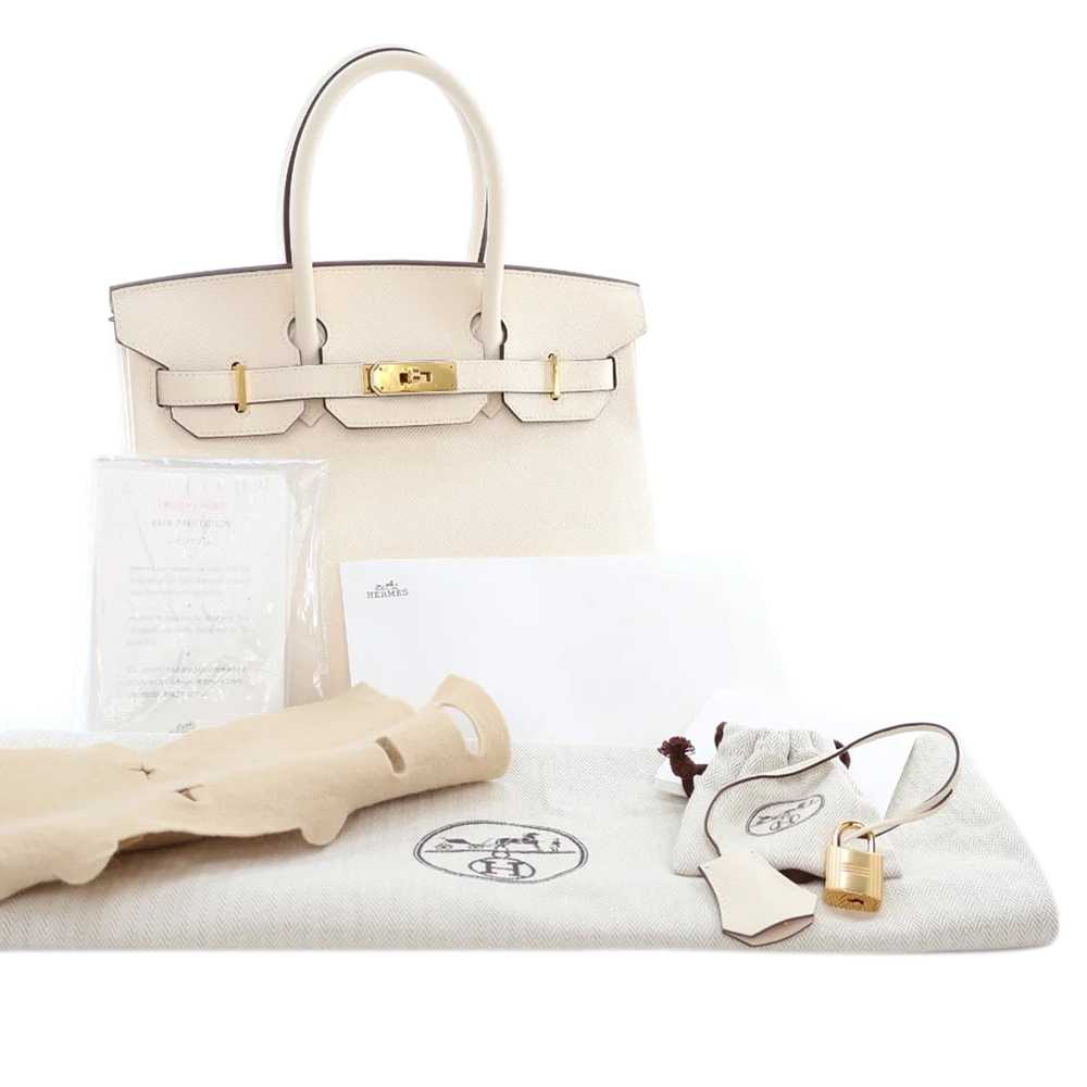 White Hermès Epsom Birkin Retourne 30 Handbag - image 11