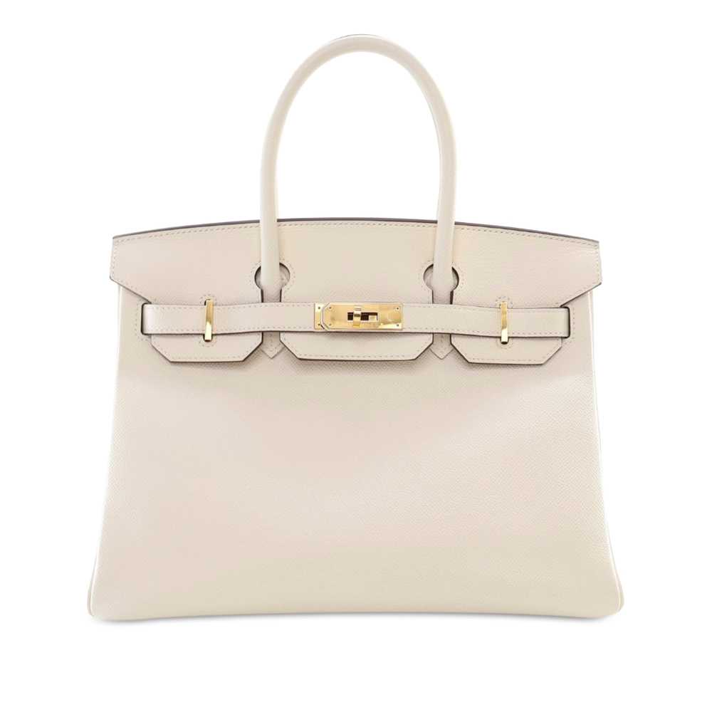 White Hermès Epsom Birkin Retourne 30 Handbag - image 1