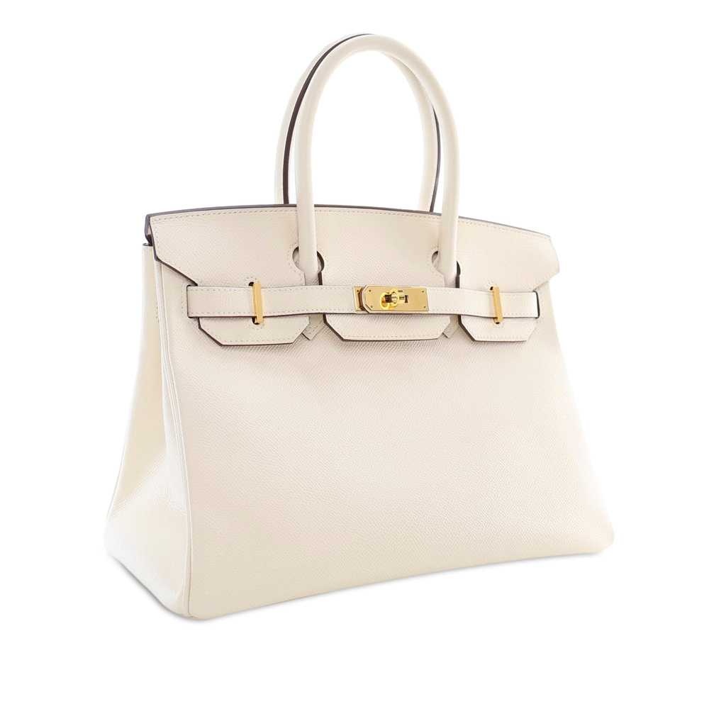 White Hermès Epsom Birkin Retourne 30 Handbag - image 2