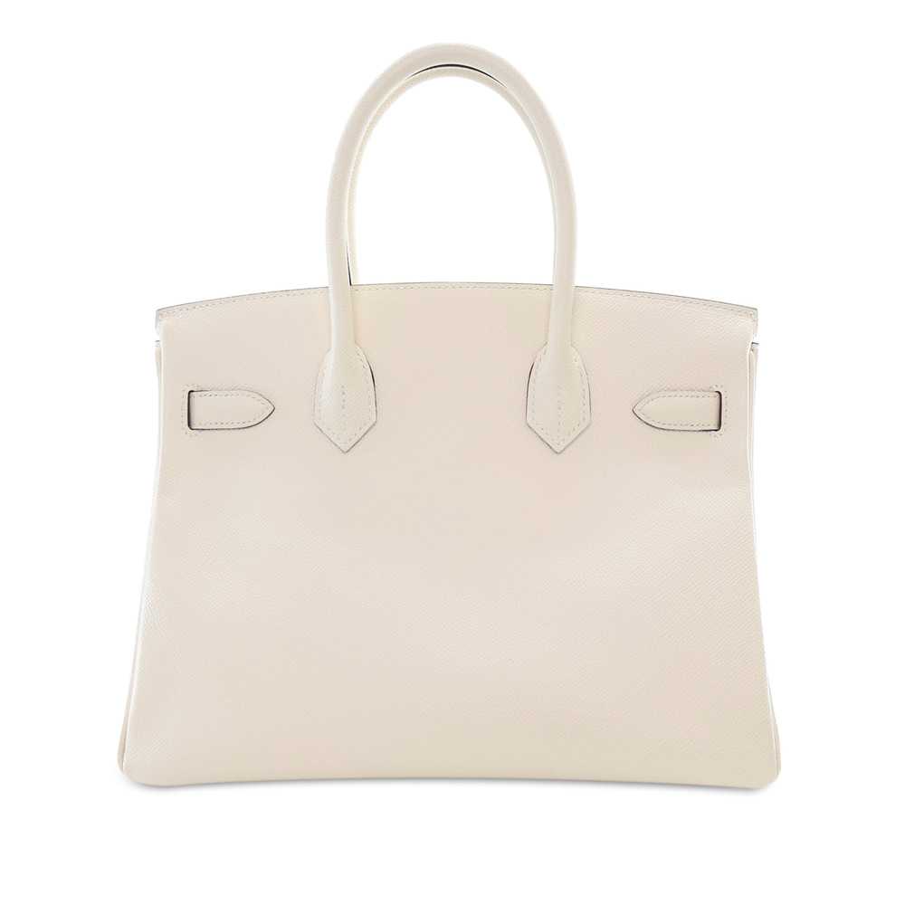 White Hermès Epsom Birkin Retourne 30 Handbag - image 3