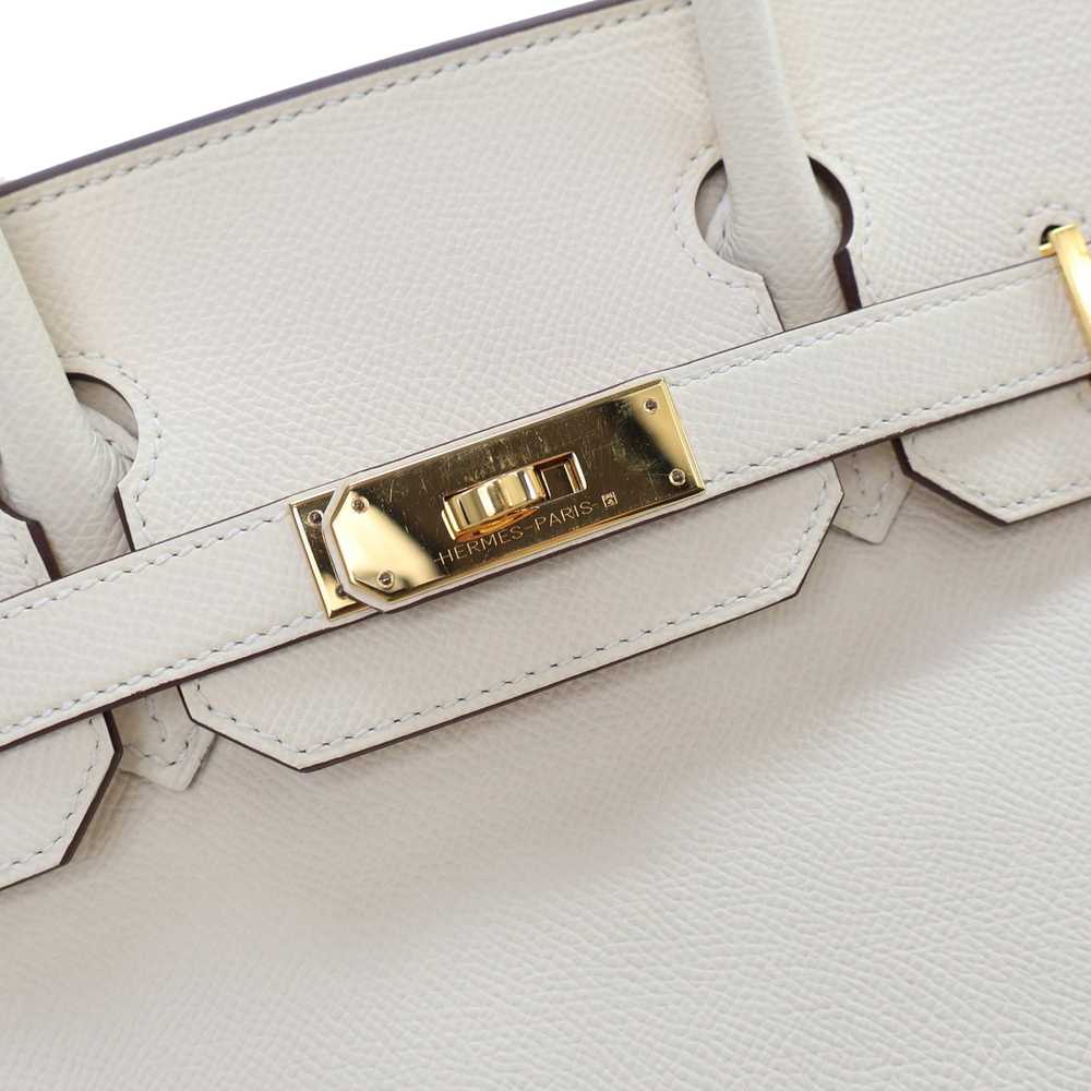 White Hermès Epsom Birkin Retourne 30 Handbag - image 6