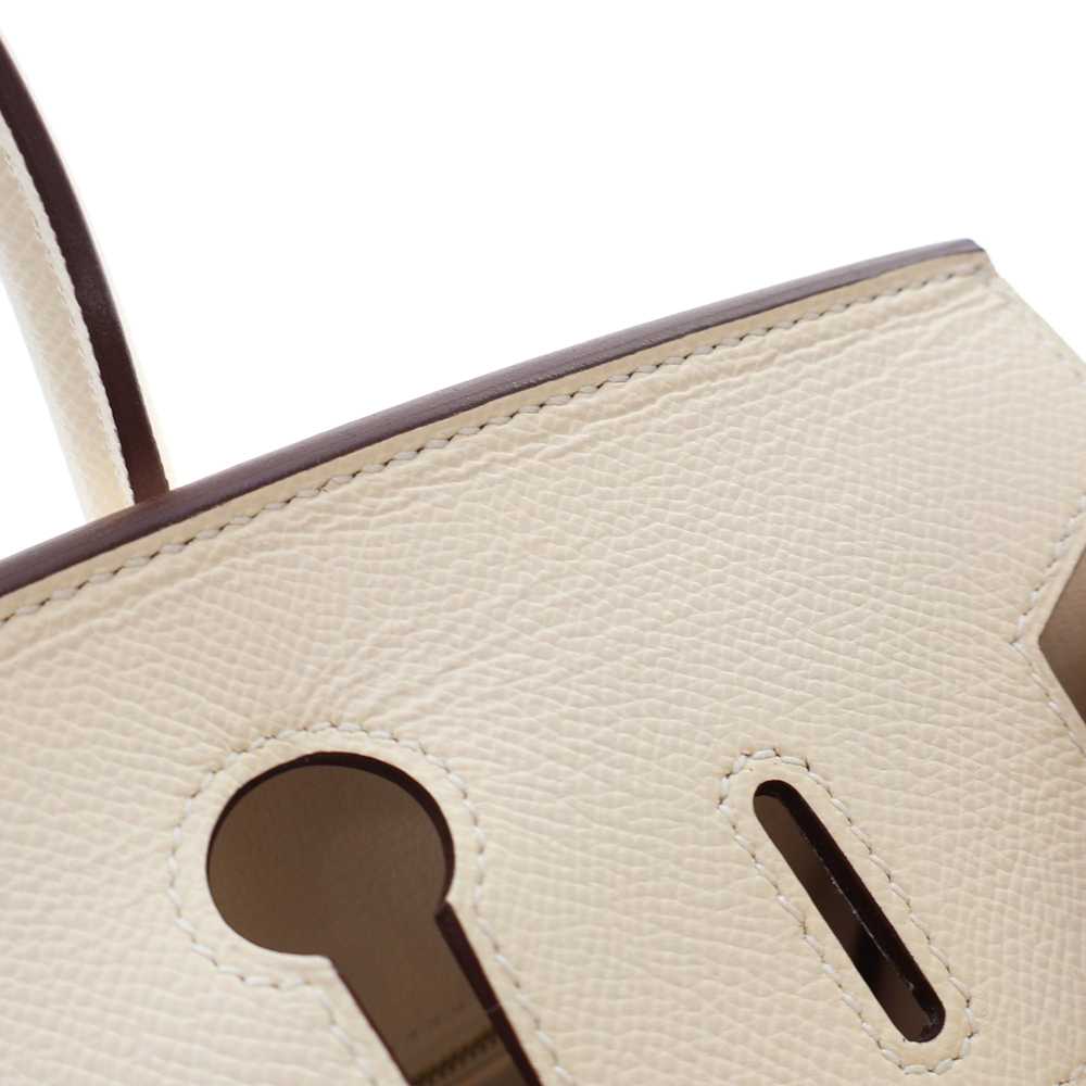 White Hermès Epsom Birkin Retourne 30 Handbag - image 8