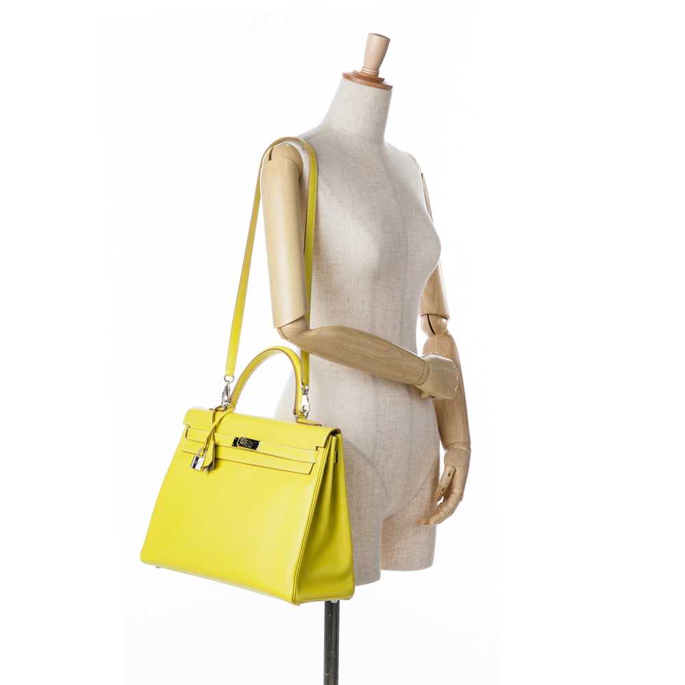 Yellow Hermès Epsom Candy Kelly II Retourne 35 Sa… - image 9