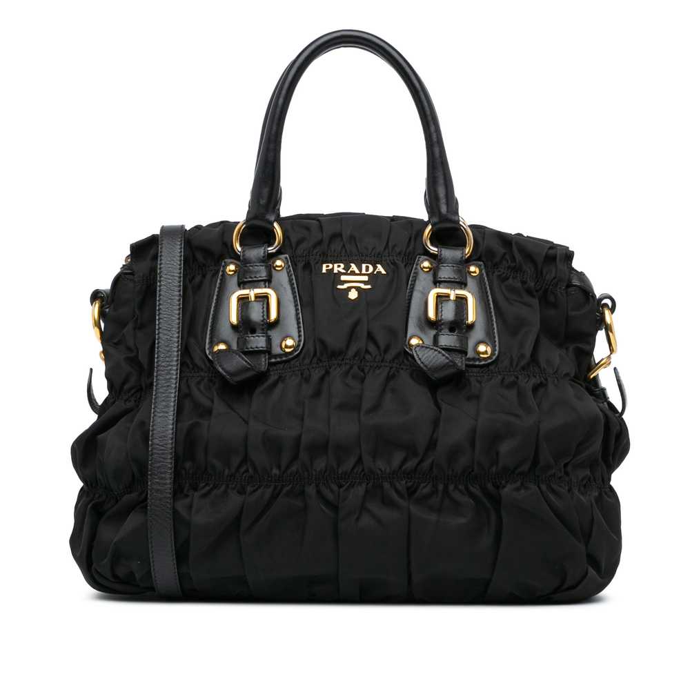 Black Prada Tessuto Gaufre Satchel - image 1