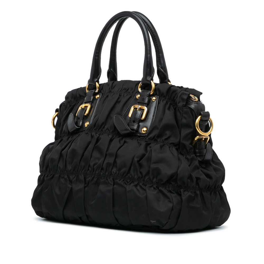 Black Prada Tessuto Gaufre Satchel - image 2