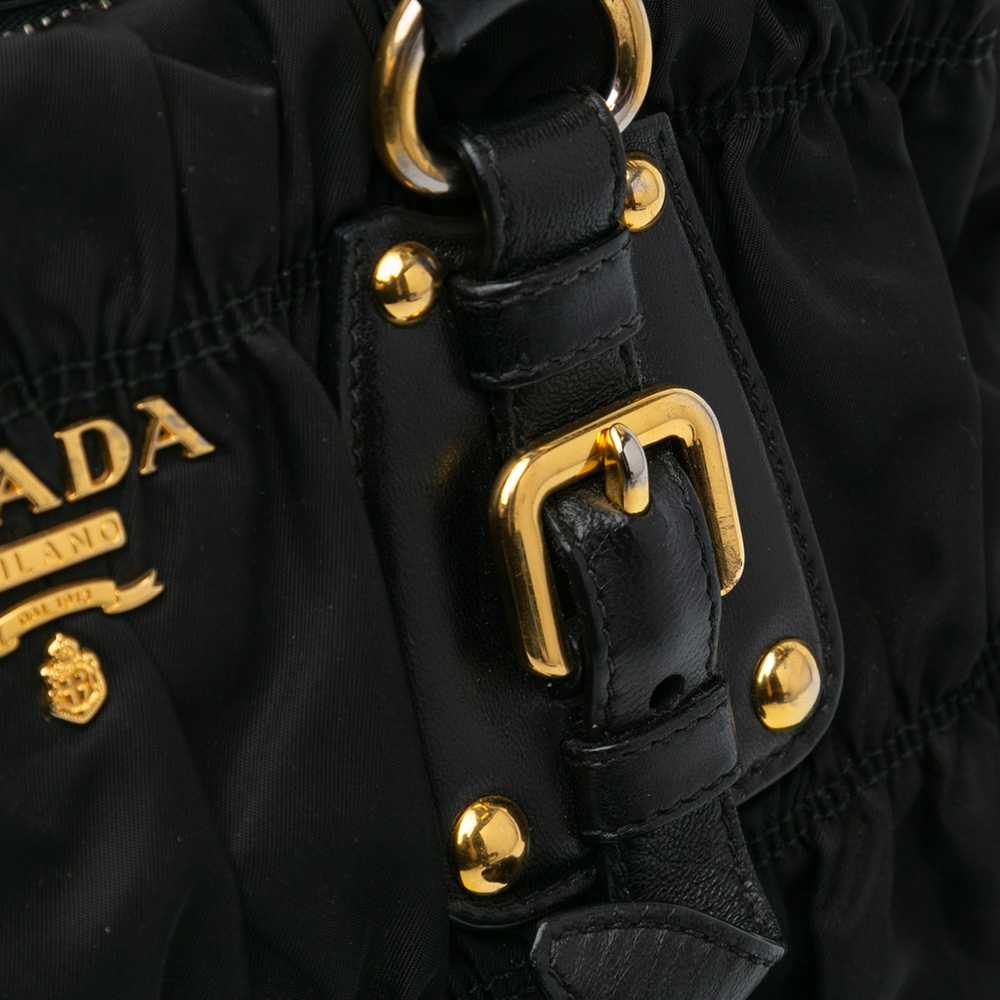 Black Prada Tessuto Gaufre Satchel - image 7