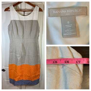 Banana Republic Linen Shift Dress Womens 8 Color … - image 1