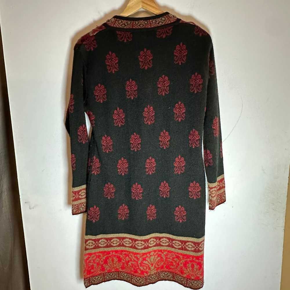 Silver Lane Red tapestry baroque sweater dress wo… - image 7