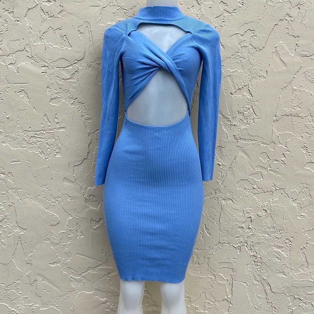 Almost Famous Blue Long Sleeve Dress Size S - image 2