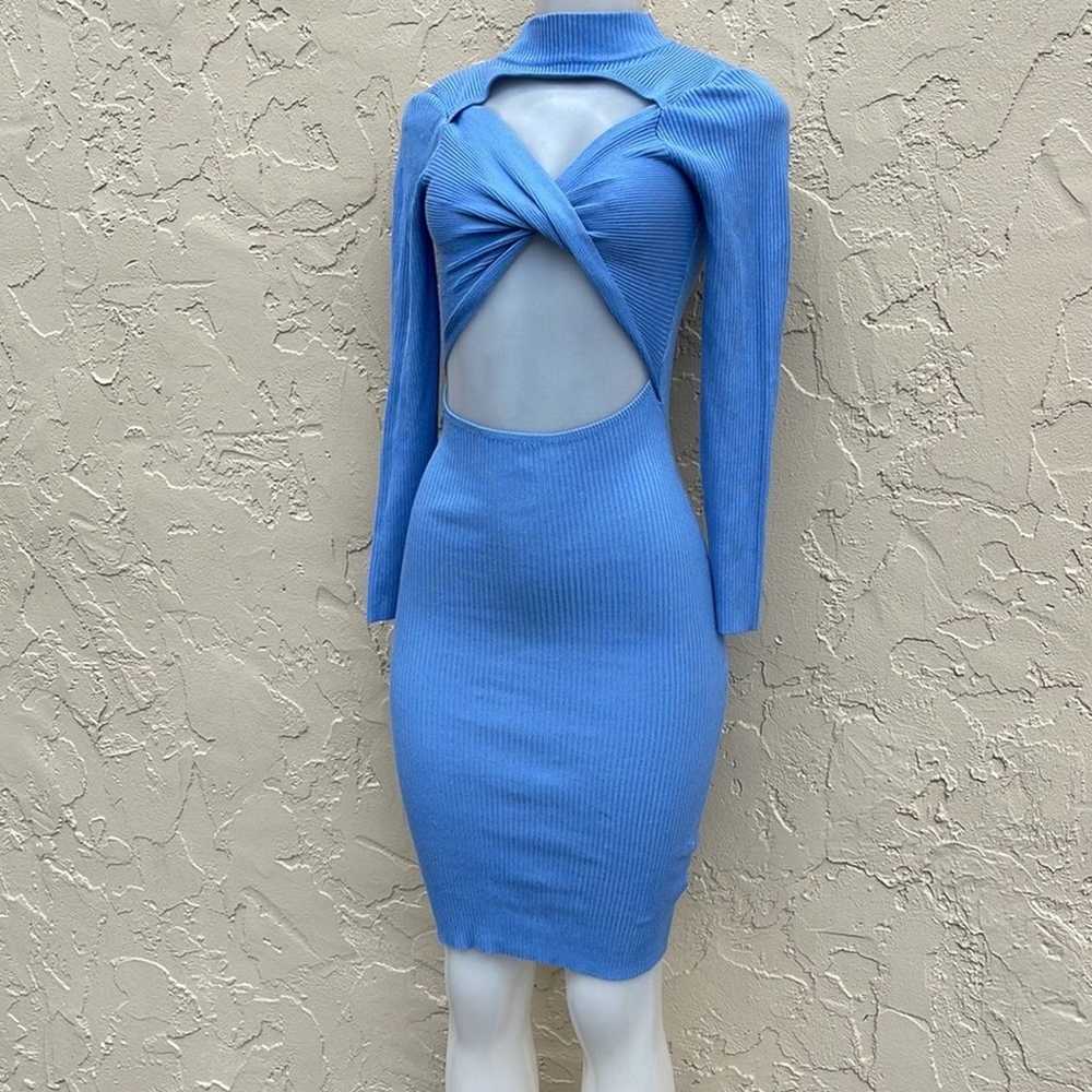 Almost Famous Blue Long Sleeve Dress Size S - image 5