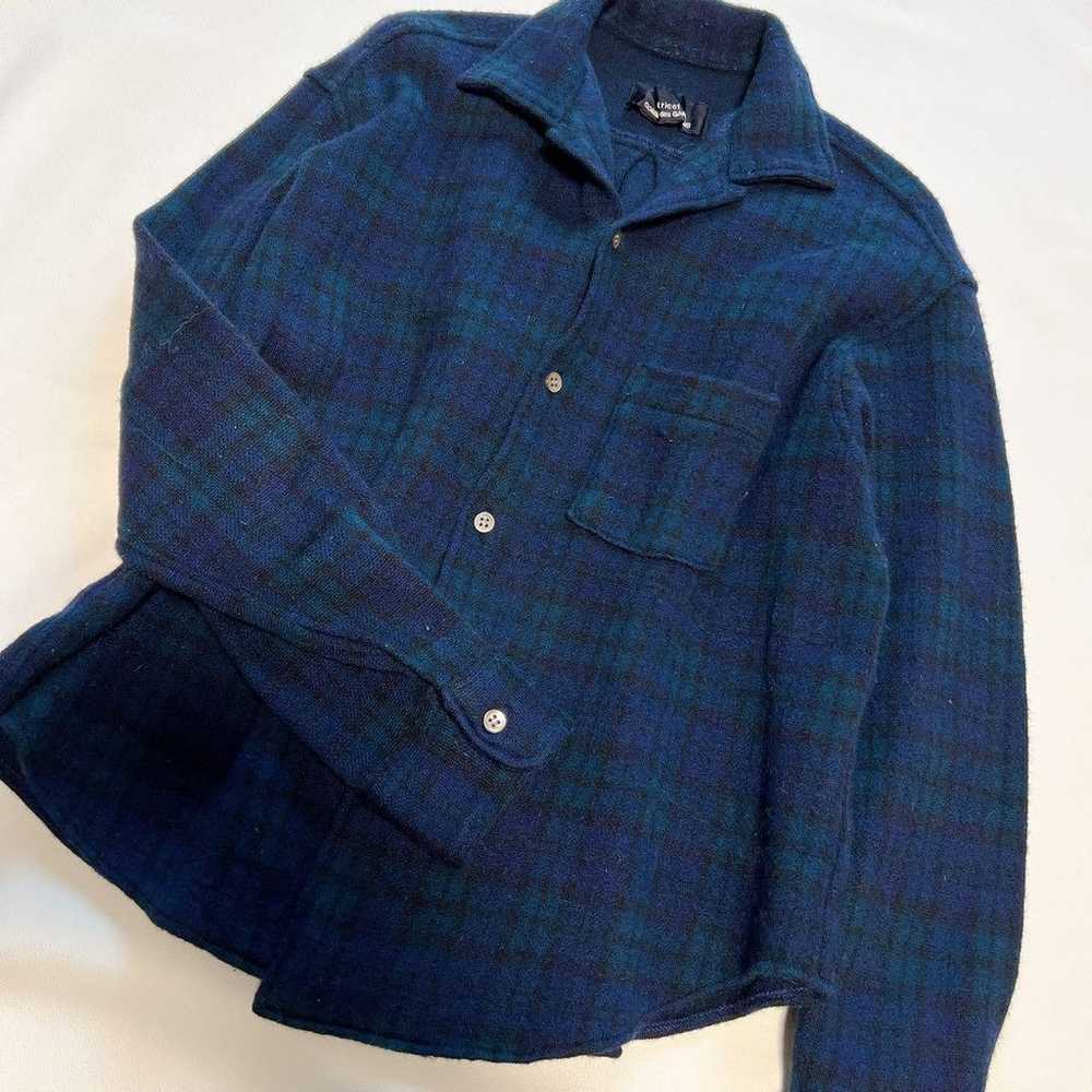 trico COMME des GARÇONS Check Wool Thick Shirt - image 2