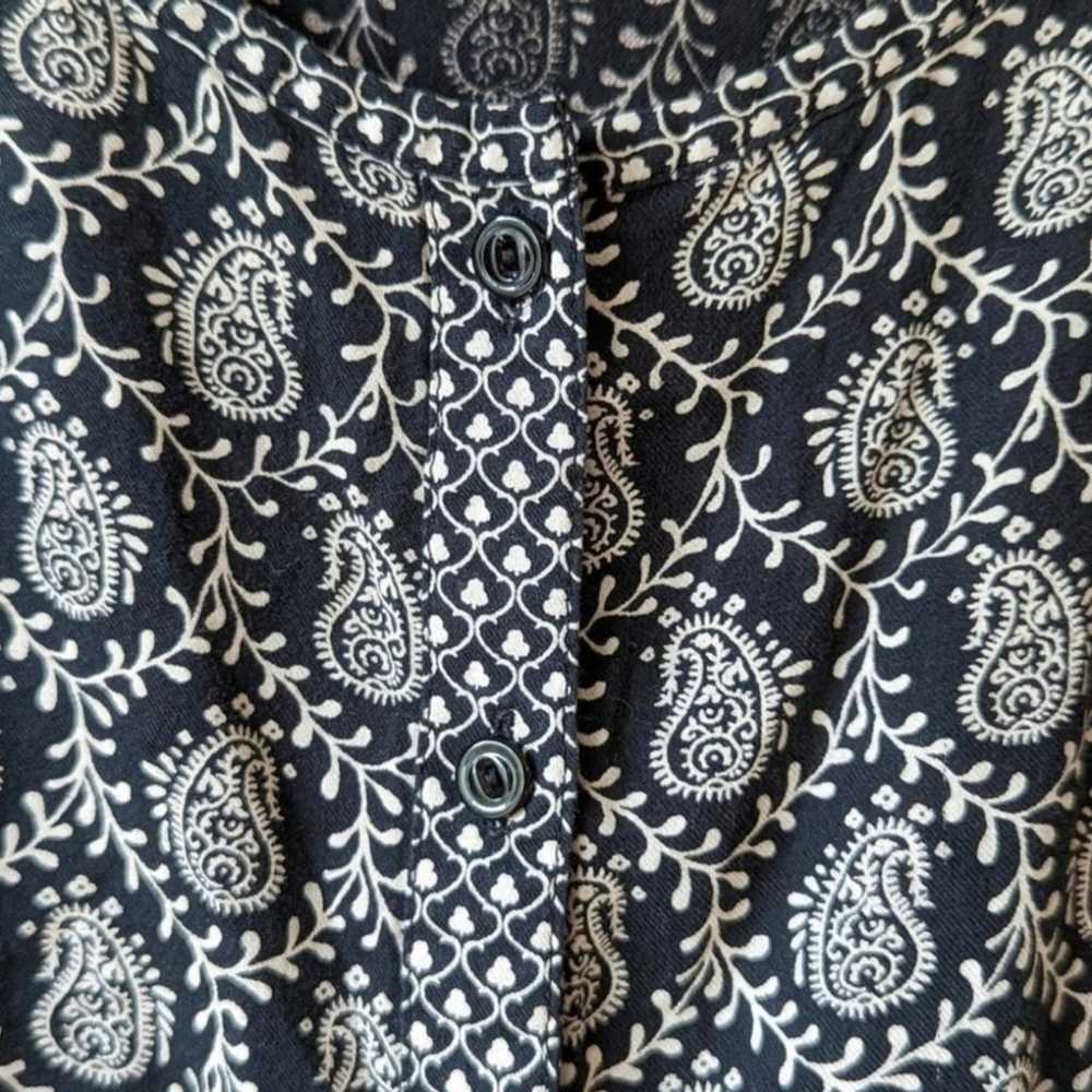 Lou & Grey Y2K Paisley Scallop Jumpsuit Drawstrin… - image 12