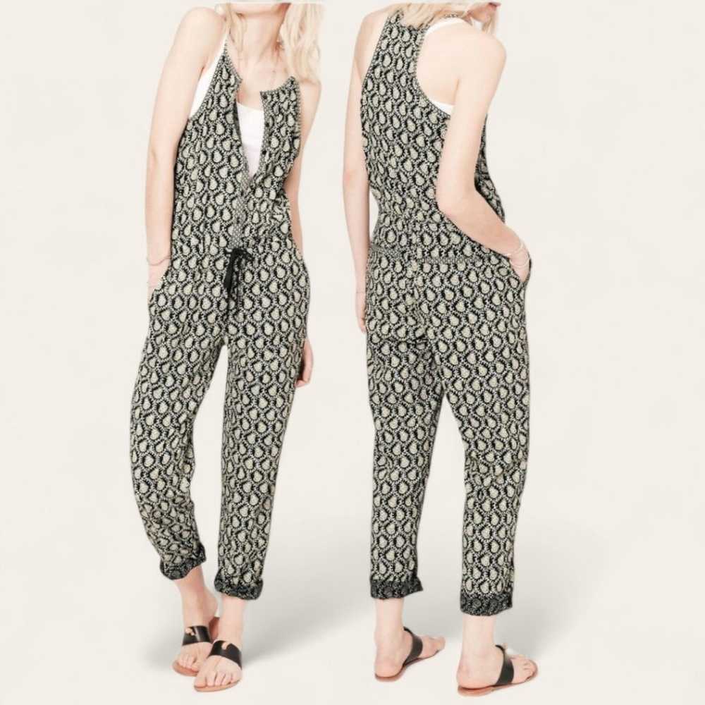 Lou & Grey Y2K Paisley Scallop Jumpsuit Drawstrin… - image 1