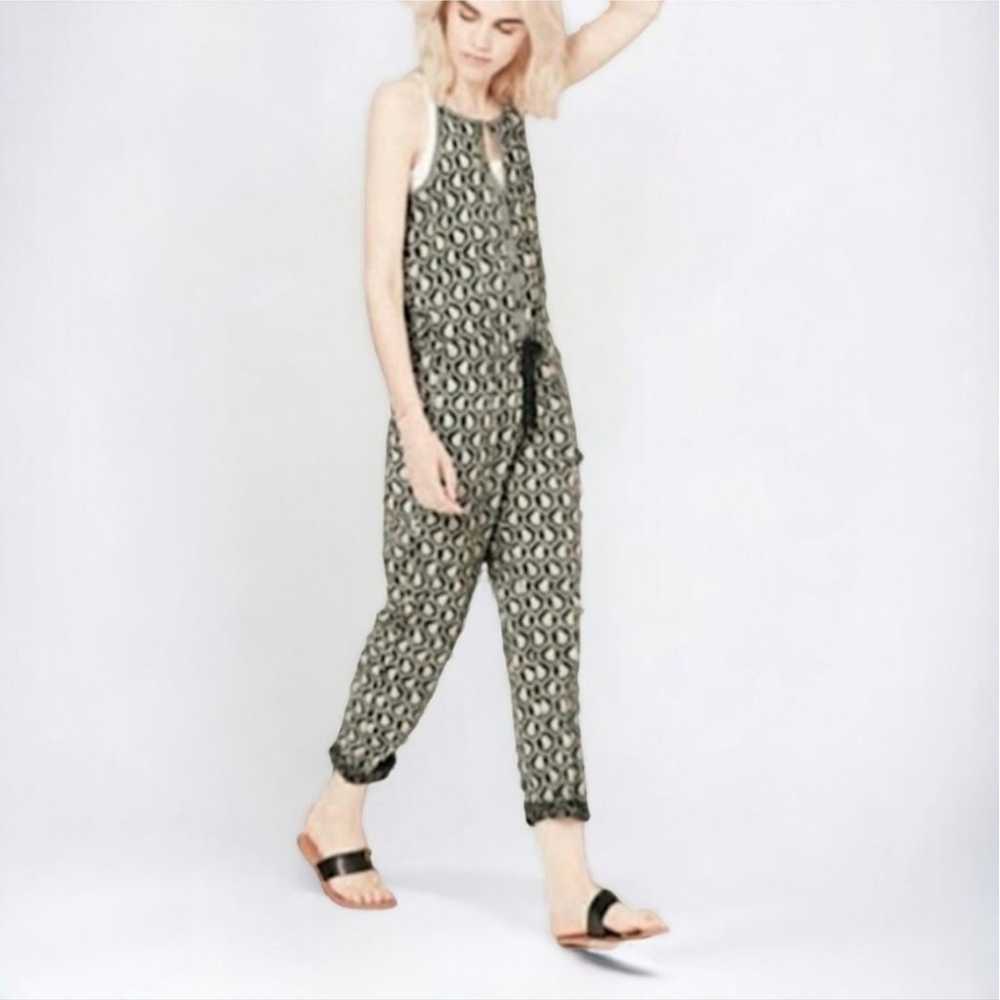 Lou & Grey Y2K Paisley Scallop Jumpsuit Drawstrin… - image 3