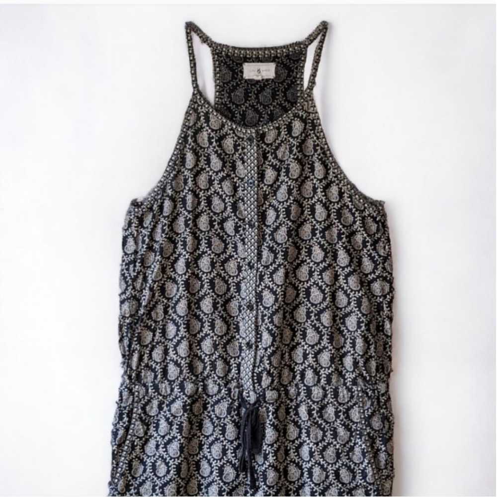 Lou & Grey Y2K Paisley Scallop Jumpsuit Drawstrin… - image 7