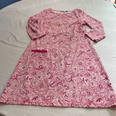 Cabana Life x Talbots Pink White Dress Size Small