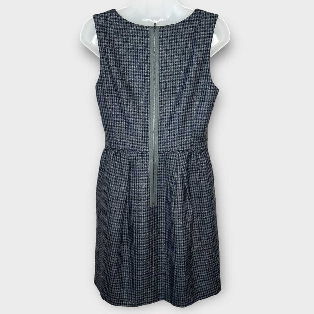 J. CREW 100% Wool Houndstooth Navy/Black/Gray Sle… - image 2