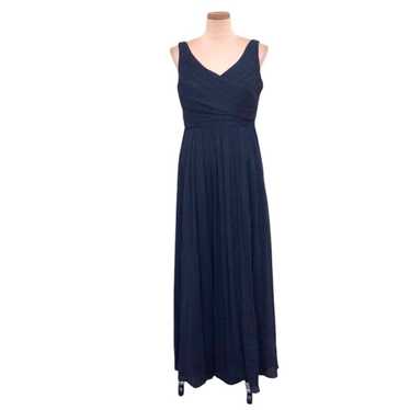 J Crew Formal Dress Size 10 Navy Blue Pleated Gown