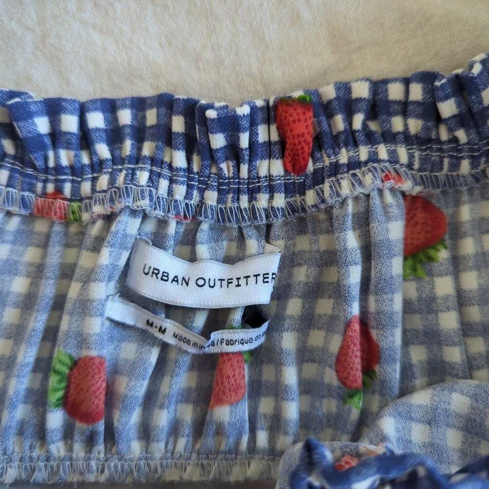 Urban Outfitters Penelope Blue Gingham Strawberry… - image 5