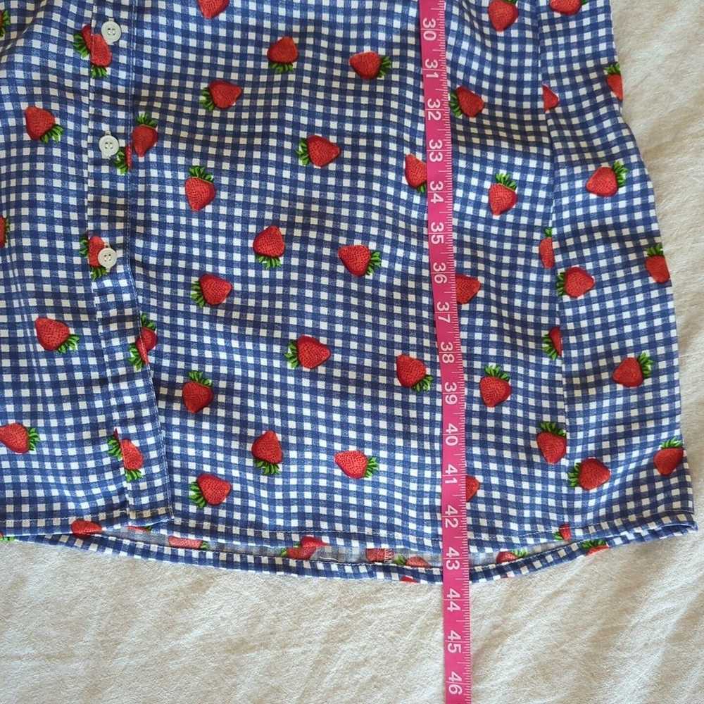 Urban Outfitters Penelope Blue Gingham Strawberry… - image 8