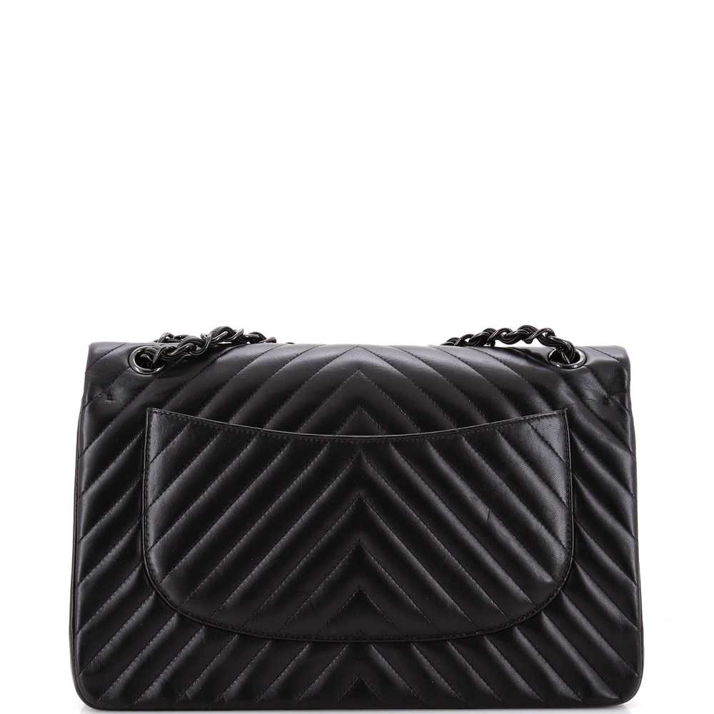 CHANEL So Black Classic Double Flap Bag Chevron L… - image 3