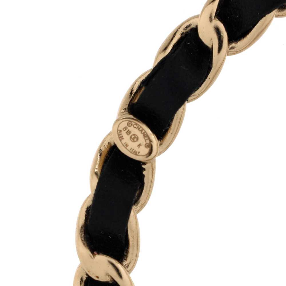 CHANEL Logo Chain Link Round Brooch - image 3