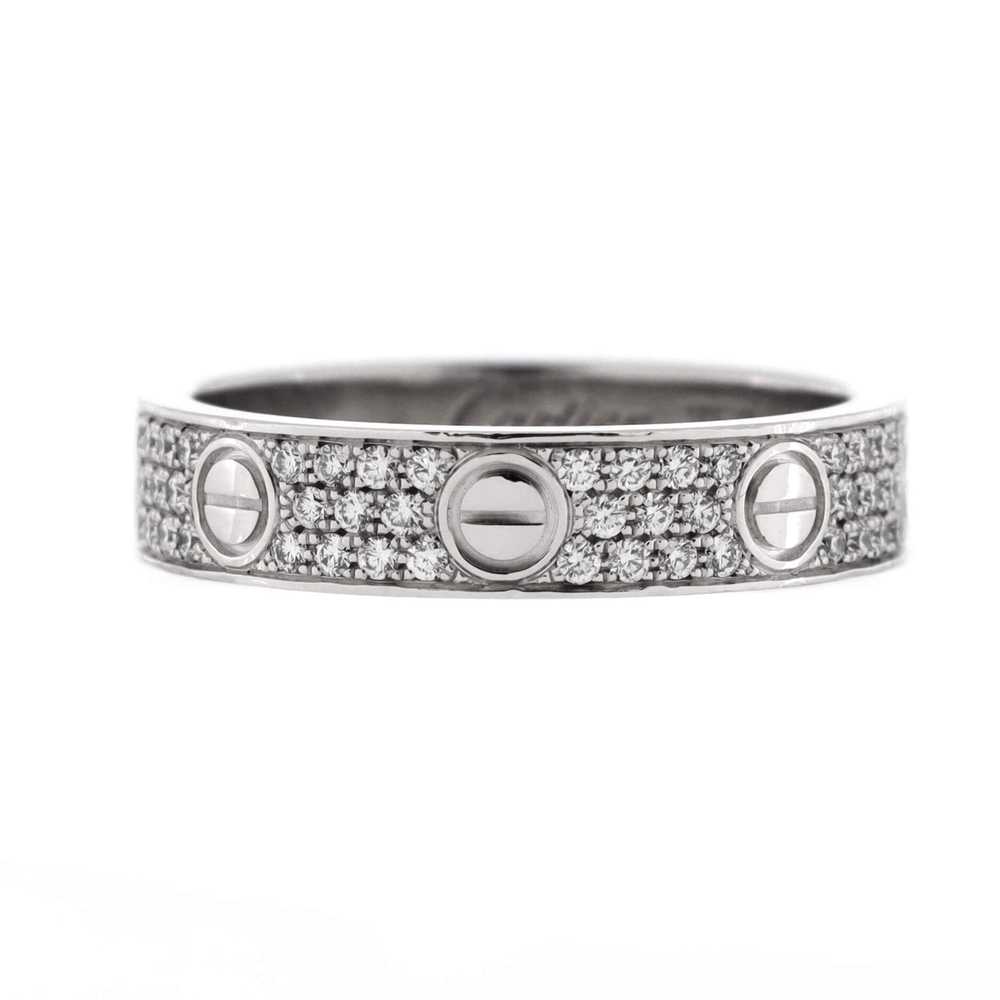 Cartier Love Wedding Band Pave Diamonds Ring - image 1