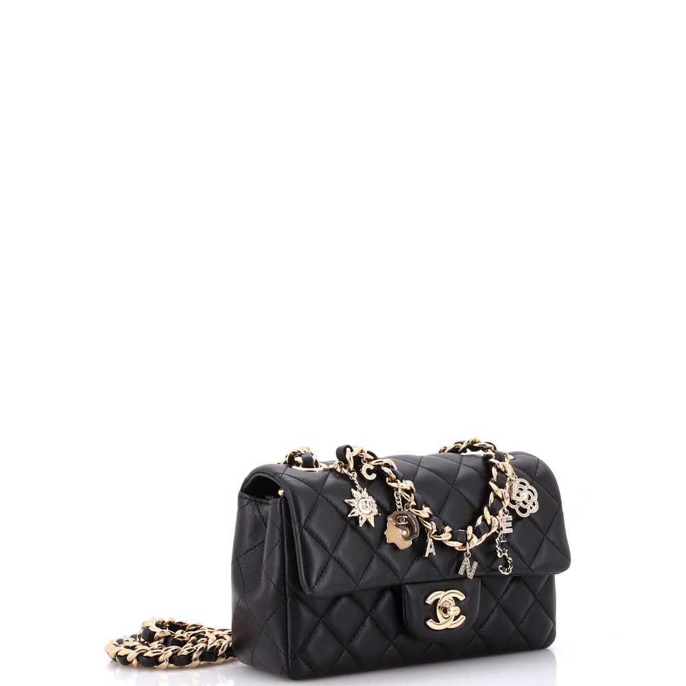 CHANEL Coco Charms Classic Single Flap Bag Quilte… - image 3