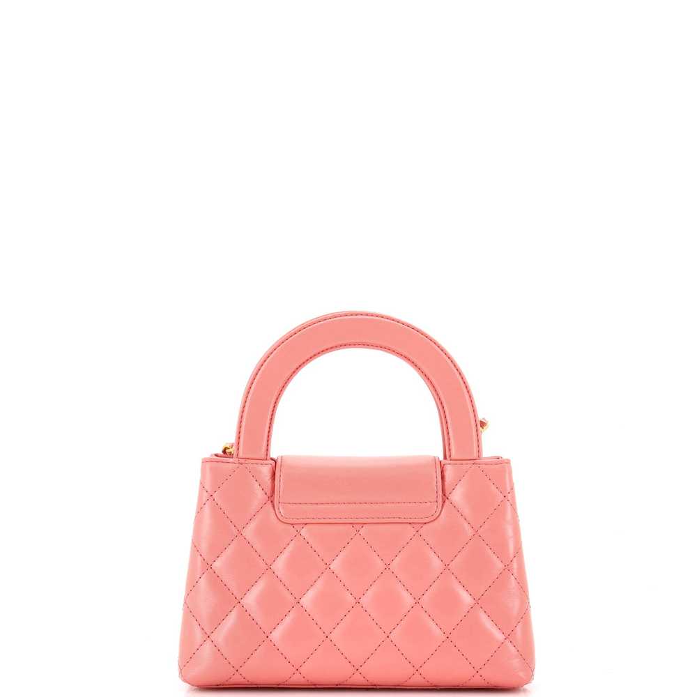 CHANEL Kelly Top Handle Shopping Bag Quilted Shin… - image 3