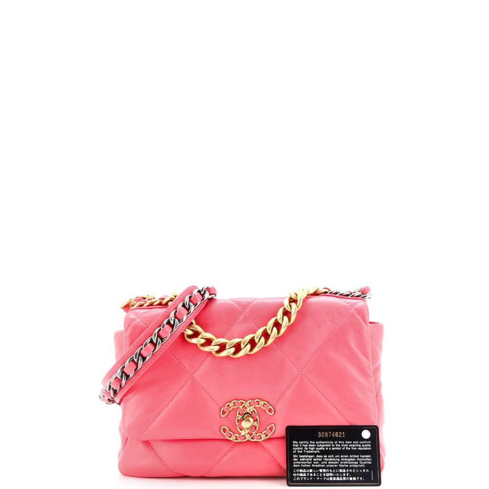 CHANEL 19 Flap Bag Quilted Leather Medium - image 2