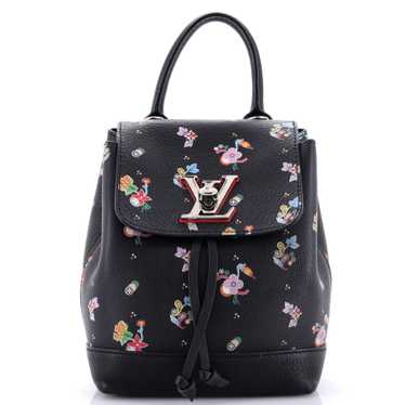 Louis Vuitton Lockme Backpack Floral Printed Leat… - image 1